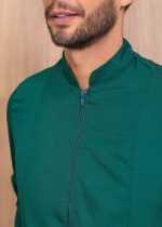 Jaleco Masculino Bernardo – Basico com zíper, modelo atemporal para profissionais. Ideal para clinica, consultorio e laboratorio.