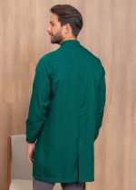 Jaleco Masculino Bernardo – Basico com zíper, modelo atemporal para profissionais. Ideal para clinica, consultorio e laboratorio.