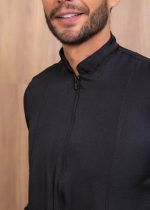 Jaleco Masculino Bernardo – Basico com zíper, modelo atemporal para profissionais. Ideal para clinica, consultorio e laboratorio.