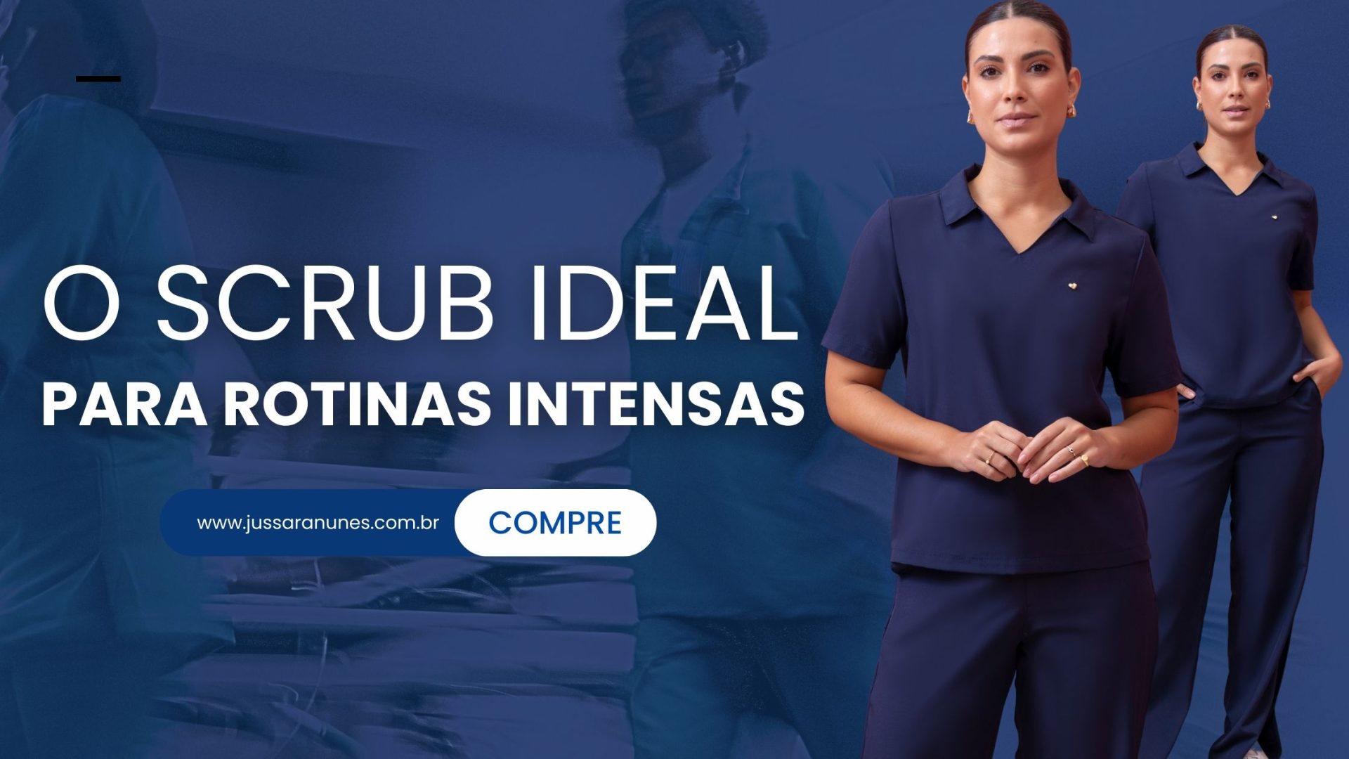 SCRUB BÁSICO PROFISSIONAL AZUL MARINHO