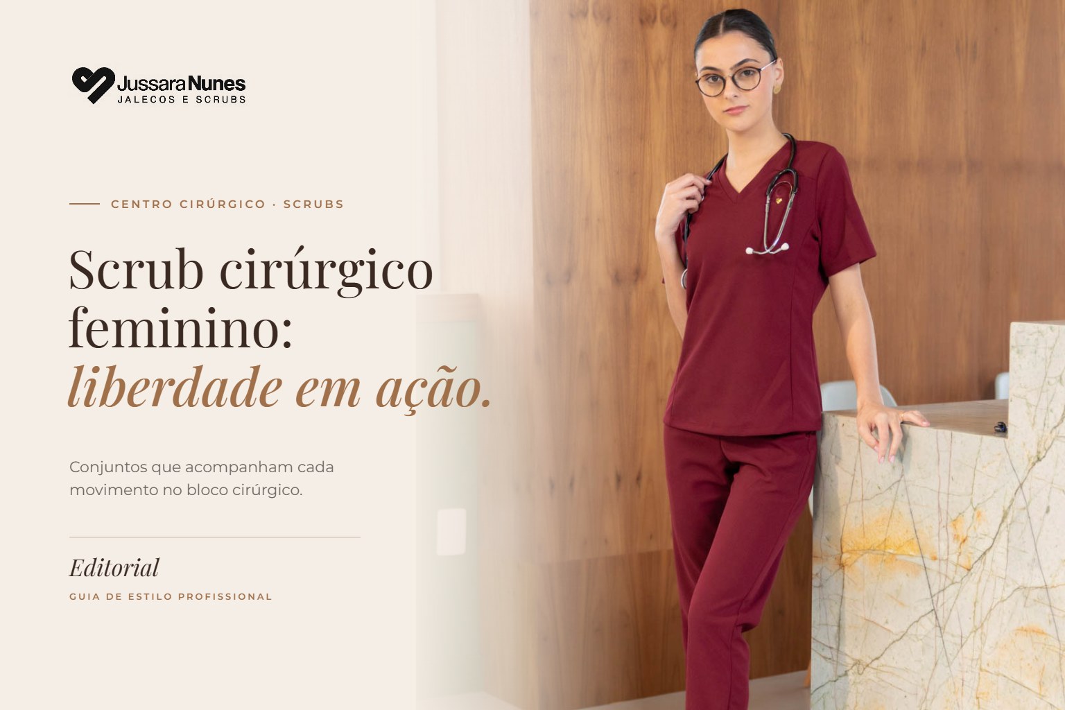 Scrub cirúrgico feminino - Conjunto scrub ergonômico Jussara Nunes